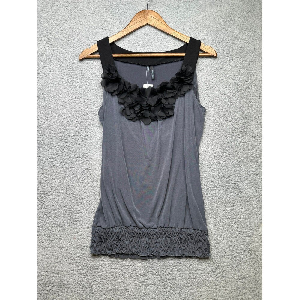 Maurices embellished Tank Top gray/black NWT size medium